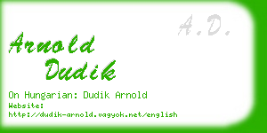 arnold dudik business card